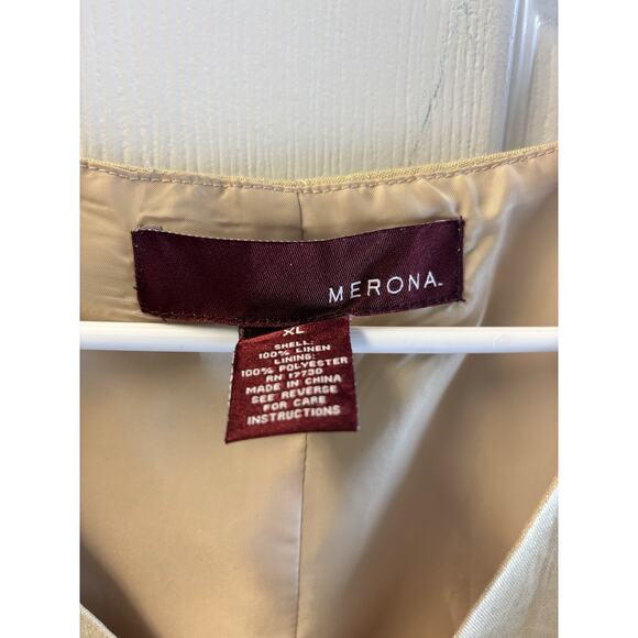 Merona Tan Linen Tank Top XL - Picture 2 of 5